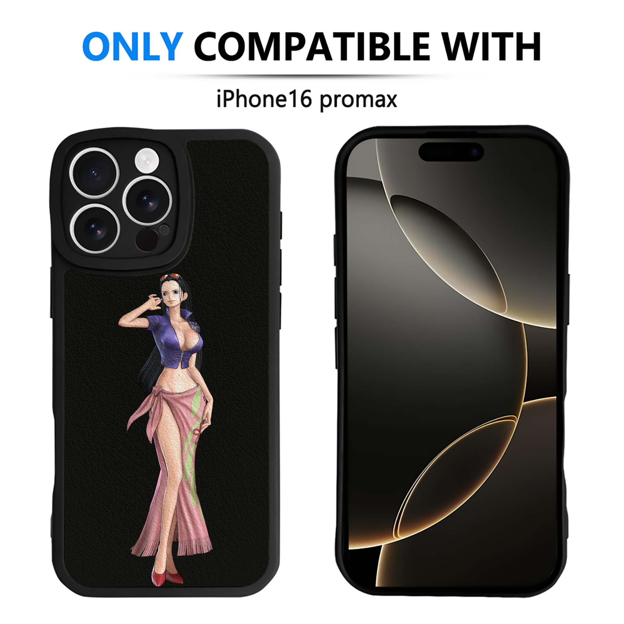 （画像用） ワンピース ニコ・ロビン ONE PIECE Nico Robin 【iPhone 16シリーズ対応】シリコンスマホケース（レザー調） 材質：シリコン